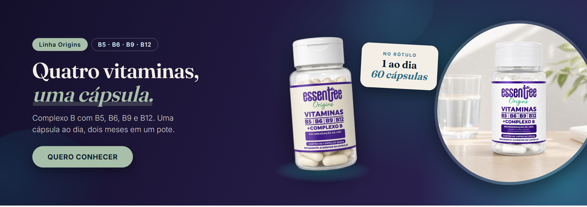 Complexo B Essentree, vitaminas B5 B6 B9 B12