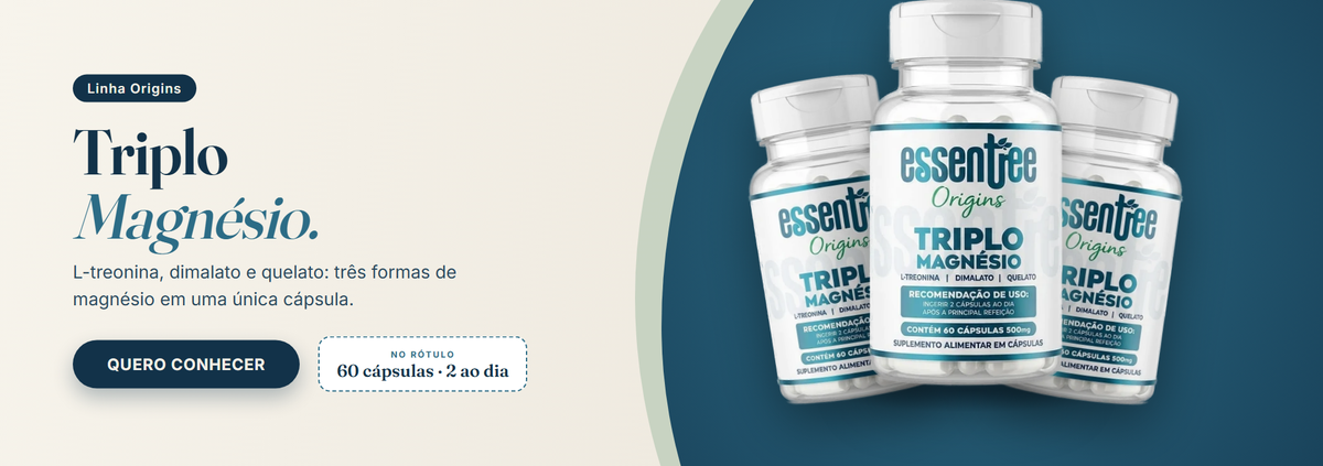 Triplo Magnesio Essentree, tres formas em uma capsula
